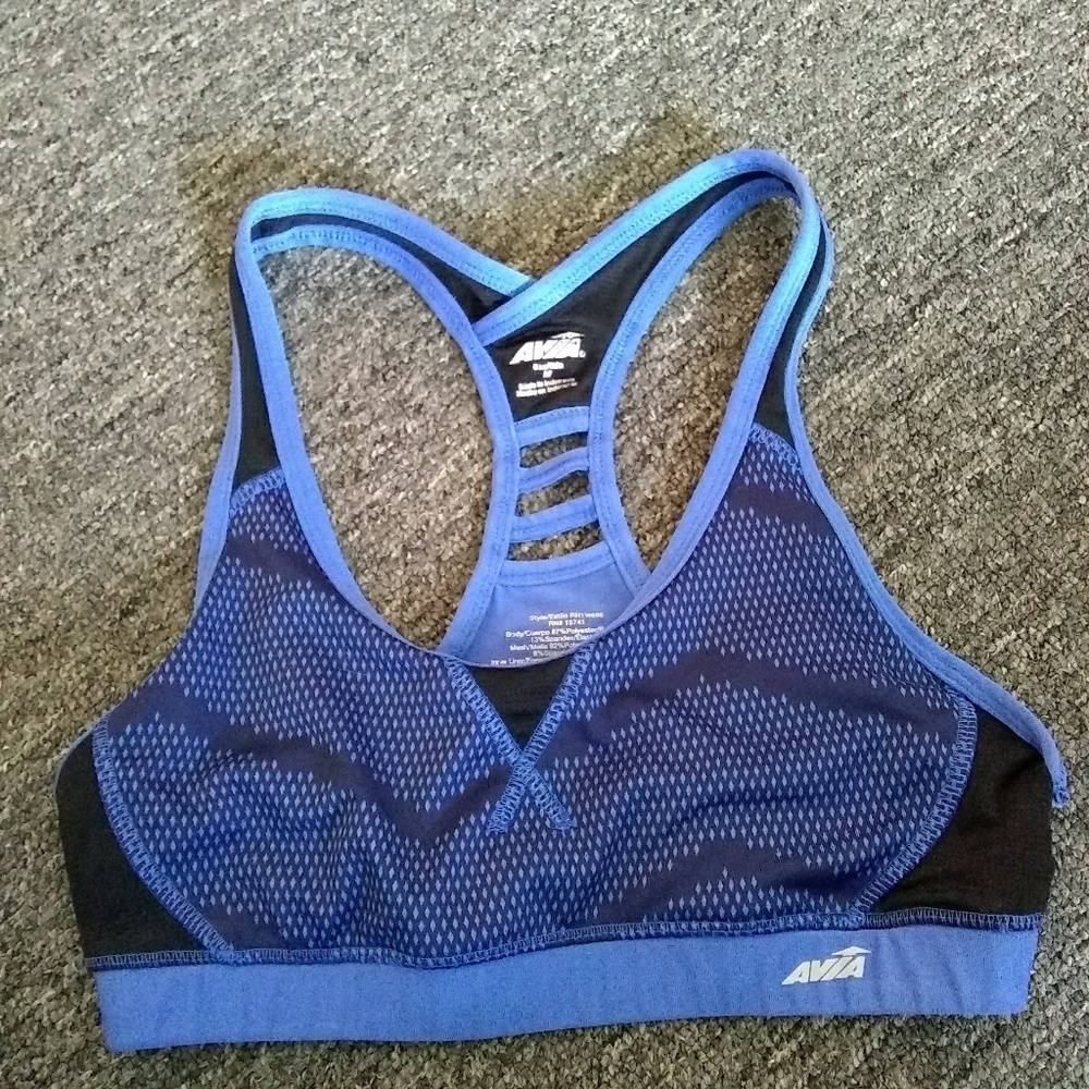 Blue Breathable Sports Bra